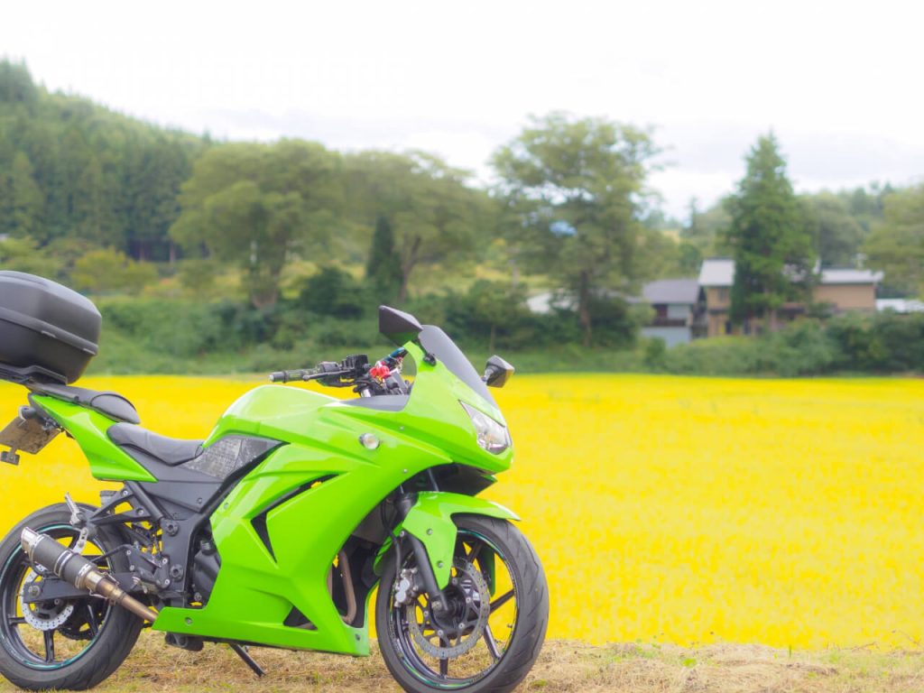 ロッシカラーのバイク